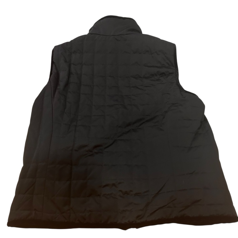 RALPH LAUREN Reversible black Velvet/Quilted Sateen Vest womens size large zip - Picture 10 of 16